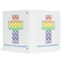 Rainbow Peace Cross binders