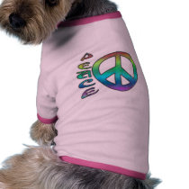 Rainbow Peace Dog T-Shirt