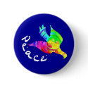 Rainbow Peace Dove Buttons
