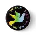 Rainbow Peace Dove Peace Sign buttons