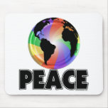 Rainbow Peace Earth mousepads