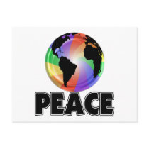 Rainbow Peace Earth Post Card