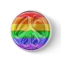Rainbow Peace Flag Button
