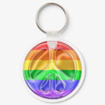 Rainbow Peace Flag Keychain