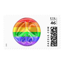 Rainbow Peace Flag Postage postage