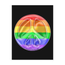 Rainbow Peace Flag Postcard