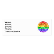 Rainbow Peace Flag Profile Card profile cards