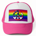 Rainbow Peace Trucker Hat