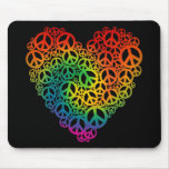 Rainbow Peace Heart mousepads