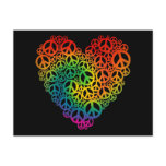 Rainbow Peace Heart postcards