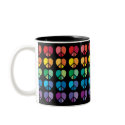 Rainbow Peace Hearts Mug by SBeise Rainbow Peace Hearts Mug