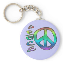 Rainbow Peace Keychain