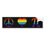 pi day peace sticker