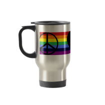 Rainbow Peace Love Pi mugs by googolperplexd Rainbow Peace Love Pi mugs