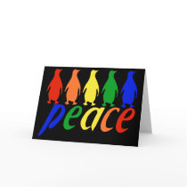 Rainbow Peace Penguins cards