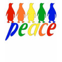 Rainbow Peace Penguins t-shirts