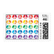 Rainbow PEACE postage