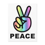 Rainbow peace postcards
