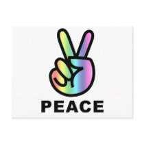 Rainbow peace post cards