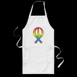 Rainbow Peace Ribbon aprons