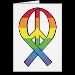 Rainbow Peace Ribbon cards