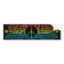 Rainbow Peace Sign Bumper sticker bumper stickers by SBeise Rainbow Peace Sign Bumper sticker bumper stickers