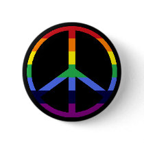 Rainbow Peace Sign buttons