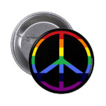 Rainbow Peace Sign Buttons