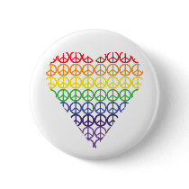 Rainbow Peace Sign Heart buttons