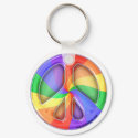 Rainbow Peace Sign keychains