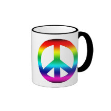 Rainbow Peace Sign Mugs