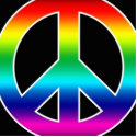 Rainbow Peace Sign photo sculptures