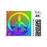 Rainbow Peace Sign Postage stamps