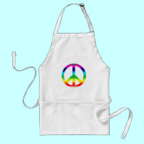Rainbow Peace Sign Products aprons