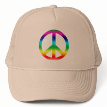 Rainbow Peace Sign Products hats by Scarebaby Rainbow Peace Sign Products hats