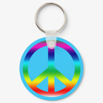 Rainbow Peace Sign Products keychains