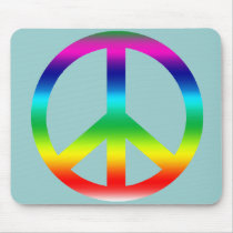 Rainbow Peace Sign Products mousepads
