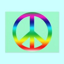 Rainbow Peace Sign Products postcards
