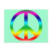 Rainbow Peace Sign Products Post Cards