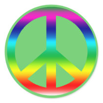 Rainbow Peace Sign Products stickers by Scarebaby Rainbow Peace Sign Products stickers