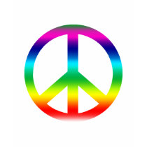 Rainbow Peace Sign Products t-shirts by Scarebaby Rainbow Peace Sign Products t-shirts