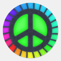 Rainbow Peace Sign Sticker