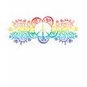 Rainbow Peace Sign T-Shirt by SBeise Rainbow Peace Sign T-Shirt