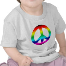 Rainbow Peace Sign T Shirt
