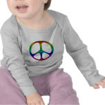 Rainbow Peace Sign Tee Shirts