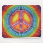 Rainbow Peace Sign Tie Dye Mouse Pad mousepads