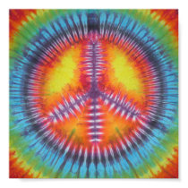 Rainbow Peace Sign Tie Dye posters by mrtiedye Rainbow Peace Sign Tie Dye posters