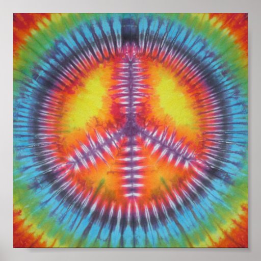 Rainbow Peace Sign Tie Dye Posters | Zazzle