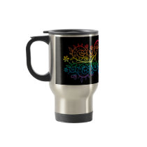 Rainbow Peace Sign Travel Mug