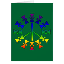 Rainbow Peace Spiral cards